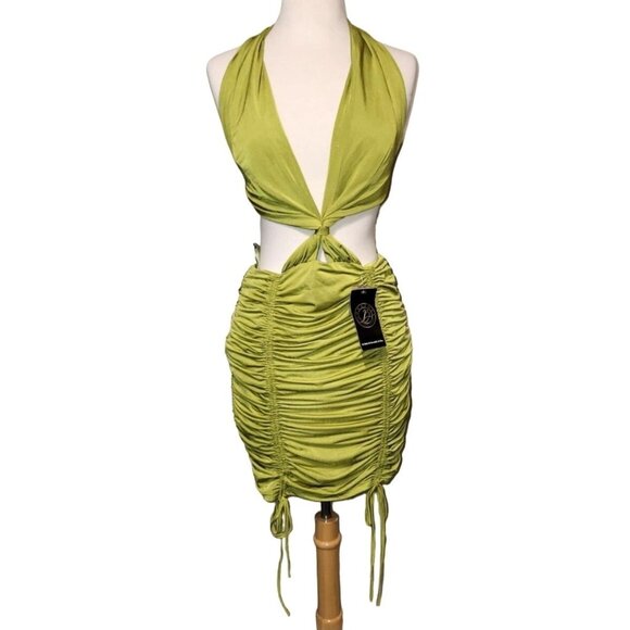 Jonkboxx Collection Green NEW NWT Dress Sexy Slinky Clubbing Size Small S - Picture 1 of 4
